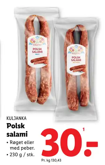 Lidl Polsk salami tilbud