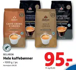 Lidl Hele kaffebønner tilbud