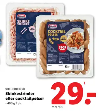 Lidl Skinkestrimler eller cocktailpølser tilbud