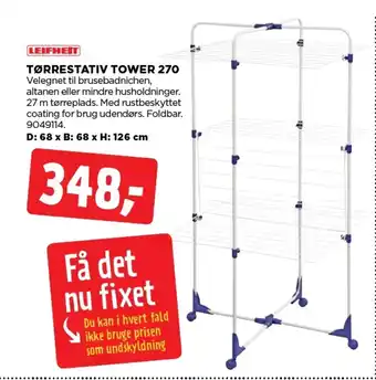 jem & fix Tørrestativ tower 270 tilbud