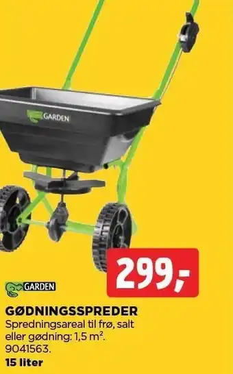 jem & fix GARDEN GØDNINGSSPREDER tilbud