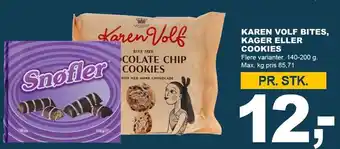 Let-Køb KAREN VOLF BITES, KAGER ELLER COOKIES tilbud