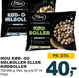 Let-Køb MOU KØD- OG MELBOLLER ELLER KØDBOLLER tilbud