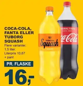 Let-Køb COCA-COLA, FANTA ELLER TUBORG SQUASH tilbud