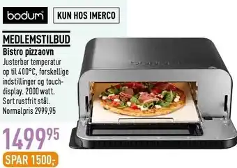 Imerco Bistro pizzaovn tilbud