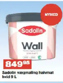 Bauhaus Sadolin vægmaling halvmat hvid tilbud