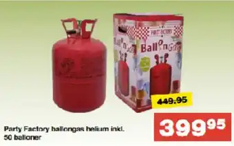 Bauhaus Party Factory ballongas helium inkl. tilbud