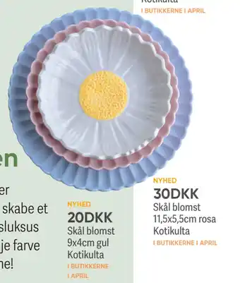 BigDollar Skål blomst 11,5x5,5cm rosa Kotikulta tilbud