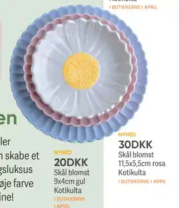 BigDollar Skål blomst 9x4cm gul Kotikulta tilbud