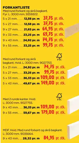 jem & fix FORKANTLISTE tilbud