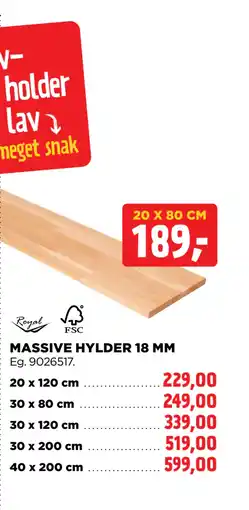 jem & fix MASSIVE HYLDER 18 MM tilbud