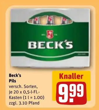 REWE Beck's Pils tilbud