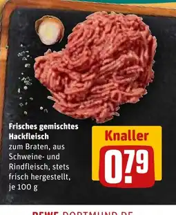 REWE Frisches gemischtes Hackfleisch zum Braten, aus Schweine- und Rindfleisch tilbud