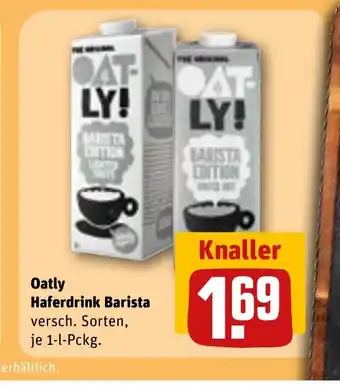 REWE Oatly Haferdrink Barista versch. Sorten, tilbud