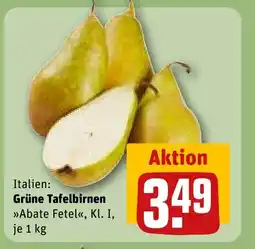 REWE Italien: Grüne Tafelbirnen tilbud