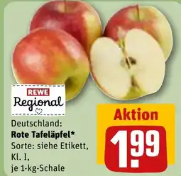 REWE je 1-kg-Schale Rote Tafeläpfel tilbud