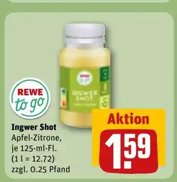 REWE Ingwer Shot Apfel-Zitrone tilbud