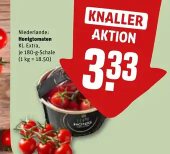 REWE Niederlande: Honigtomaten Kl. Extra, tilbud