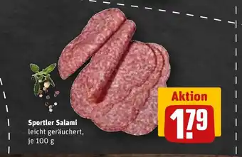 REWE Sportler Salami leicht geräuchert tilbud