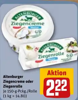 REWE Altenburger Ziegencreme oder Ziegenrolle tilbud