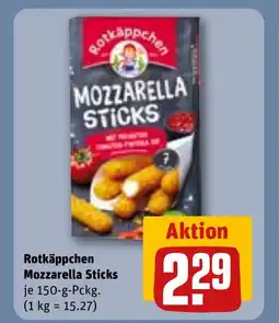 REWE Rotkäppchen Mozzarella Sticks tilbud