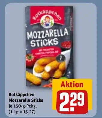 REWE Rotkäppchen Mozzarella Sticks tilbud