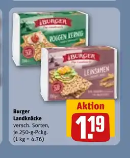 REWE Burger Landknäcke versch. Sorten tilbud