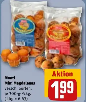 REWE Monti Mini Magdalenas versch. tilbud