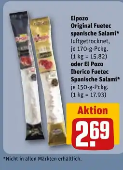 REWE DE Elpozo original fuetec spanische salami* tilbud