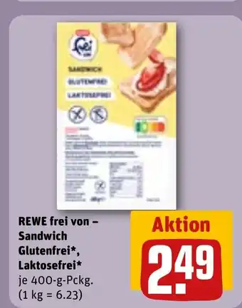 REWE REWE frei von - Sandwich Glutenfrei*, Laktosefrei* tilbud