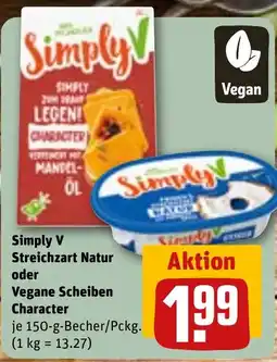 REWE Simply V Streichzart Natur oder Vegane Scheiben tilbud