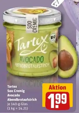 REWE Abendbrotaufstrich Tartex Soo Cremig Avocado tilbud