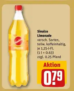 REWE Sinalco Limonade versch. Sorten, teilw. koffeinhaltig, tilbud