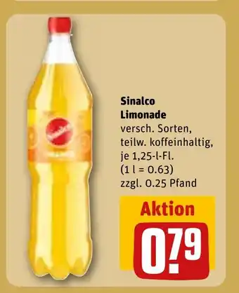 REWE Sinalco Limonade versch. Sorten, teilw. koffeinhaltig, tilbud