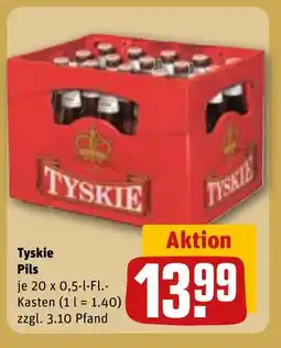 REWE Tyskie Pils tilbud