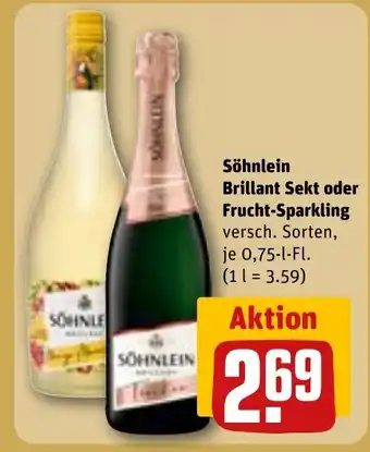 REWE Söhnlein Brillant Sekt oder Frucht-Sparkling tilbud