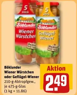 REWE Böblunder Wiener Gelloger Würstchen wiener tilbud