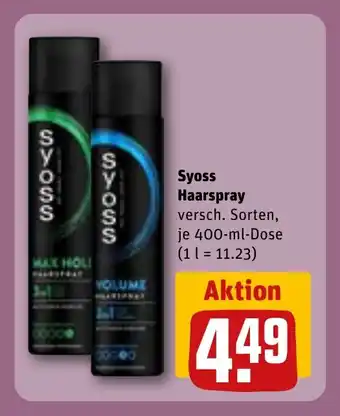 REWE Syoss Haarspray tilbud