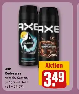 REWE Axe Bodyspray versch. Sorten, tilbud