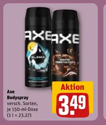 REWE Axe Bodyspray versch. Sorten, tilbud