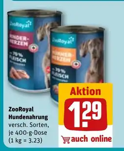 REWE ZooRoyal Hundenahrung versch. tilbud