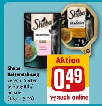 REWE Sheba Katzennahrung tilbud