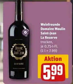 REWE Weinfreunde Domaine Moulin Saint-Jean La Reserve tilbud