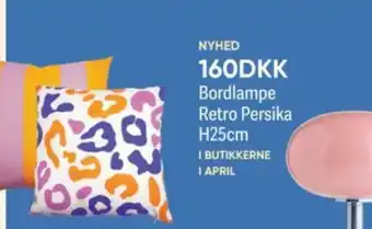 BigDollar NYHED 160DKK Bordlampe Retro Persika tilbud