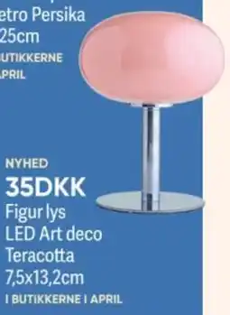 BigDollar NYHED 35DKK Figur lys LED Art deco Teracotta tilbud