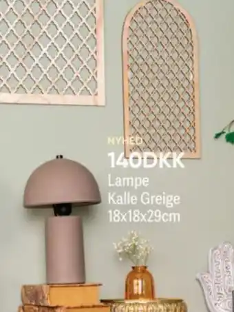 BigDollar NYHED Lampe Kalle Greige tilbud