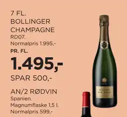 Salling 7 FL. BOLLINGER CHAMPAGNE tilbud