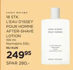 Salling 18 STK. L’EAU D’ISSEY POUR HOMME AFTER-SHAVE LOTION tilbud