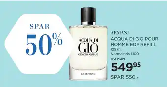 Salling ACQUA DI GIO POUR HOMME EDP REFILL tilbud