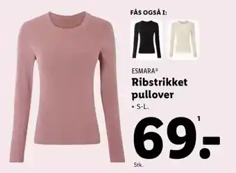 Lidl ESMARA® Ribstrikket pullover tilbud